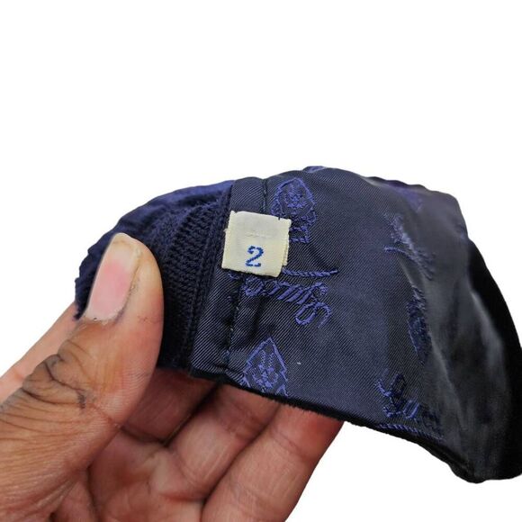 Rare Vintage Gucci Collector Navy Blue Knit & Suede Top with Web Straps | Circa - Picture 5 of 5